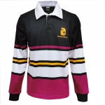 CVC Cotton Polyester Yarn Dyed Rugby Union Jersey Polo Shirt