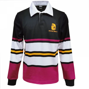CVC Cotton Polyester Yarn Dyed Rugby Union Jersey Polo Shirt