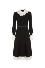 dress 100% cotton velvet +100% polyester crepe Ladies Wear Sets for Women