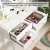 Import Vanity Table Set Makeup Vanity Dressing Table With Sliding Mirror 3 Drawers 6 Shelves from USA