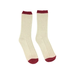 Cashmere Socks Red Stripe