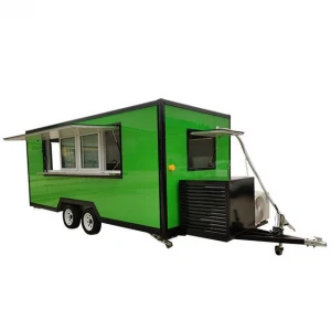 Yellow Color Customized Big Selling Window Snack Food Trailer Food Truck for Sale