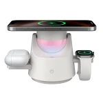 3-in-1 Qi2 Magnetic Wireless Charger, Automatic Open Stepper Motor Design 120° Adjustable Charging Station With RGB Amb