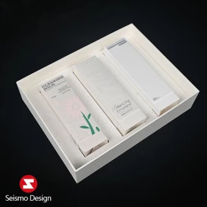 Custom Logo Eco Friendly Recyclable Perfume Cosmetic Seed Paper Cardboard special designed Packaging Box
