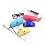 New soft bag glasses case custom fashion leather glasses protection clip Sunglasses storage box sunglasses case custom