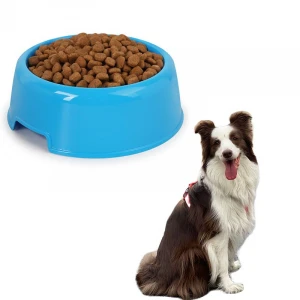 Pet Bowl Dog Puppy Plastic Round Travel Feeding Food Water Bowl Dish Dog Food Bowls