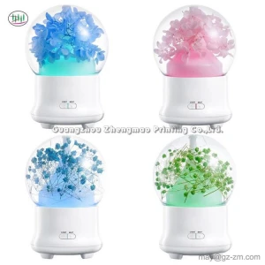 Eternal Immortal Flower Essential Oil Aroma Diffuser Humidifier Ultrasonic Aromatherapy 7 Color LED Night light for Office Home