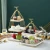 Import Ceramic fruit tray European cake rack Household snacks Metal 3-layer fruit tray rack custom from China