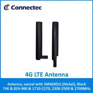 LTE External 4g Router Rubber Antenna For 746 & 824-960 & 1710-2170, 2300-2500 & 2700MHz