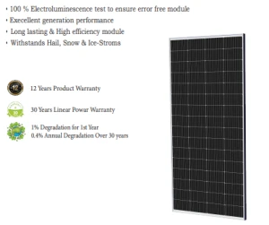 OS PERC 25 Mono Crystalline PV Module-280Wp/24V
