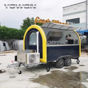 Chinese customized commercial food vending truck small coffee cart ice cream trailer
