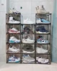 Professional put sneaker acrylic shoes box transparent glass shoe display case