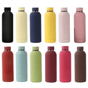 500ml Custom Vacuum Insulated Flask Sports Water Bottle  Milk Bottle Rubber Painting