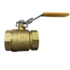 1 1/2" 600CWP NPT BSP Brass Ball Valve with Locking Steel Handle for water oil gas