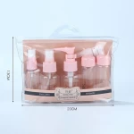 1 Set Portable Spray Refillable Bottles Kit Plastic Face Cream Lotion Makeup Container Home Travel Empty Spray Refill Bottles