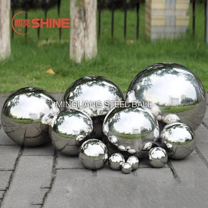 10 12 16 18 20 24 inch decorative sculpture ornament chrome 304 stainless steel gazing ball for christmas window display