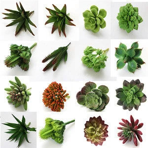 10-20cm Mini Faux Succulent Bonsai Green Plants Potted Small Artificial Bonsai for Decoration