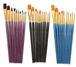 10 pcs Nylon Hair  Paint Brush Set Acrylic Oil Painting Artist Paint Brush Set