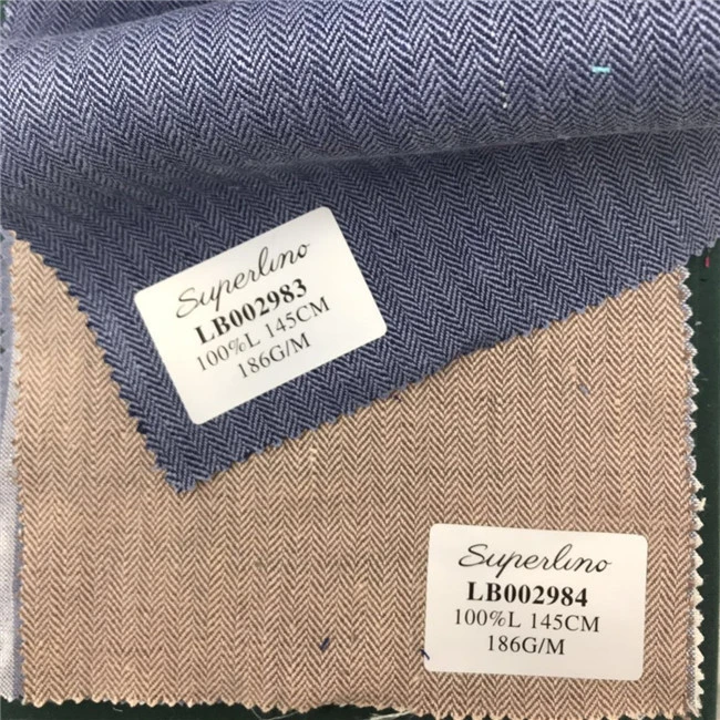 100 linen fabric khaki and blue linen clothing for men suit