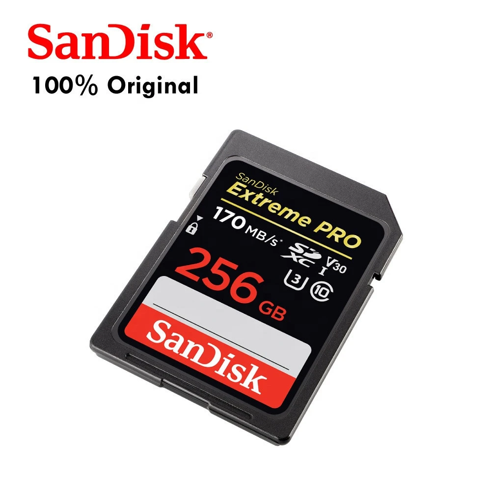100% Original SanDisk Extreme Pro SD Memory Card UHS-I 170MB/s SDSDXXY 256GB