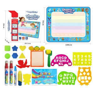 100*78cm aqua large magic water drawing doodle mat learning drawing toys for kids