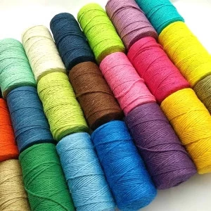 100M/Roll 2mm Colorful Jute Rope Hemp Twine Strong Cord Thick Rope String for DIY Craft Home Garden Decoration