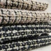 100%polyester good price fashion  woollen  yarn dyed  blend tweed fancy woven fabric with shinning for women apparels  bag