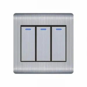 10A Light Control Switch, 1 Gang Large Panel Switch Three Pin Socket
