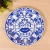 Import 12 designs 7 Inch 9 Inch Disposable Blue and White Porcelain Style Round Paper Plate from China