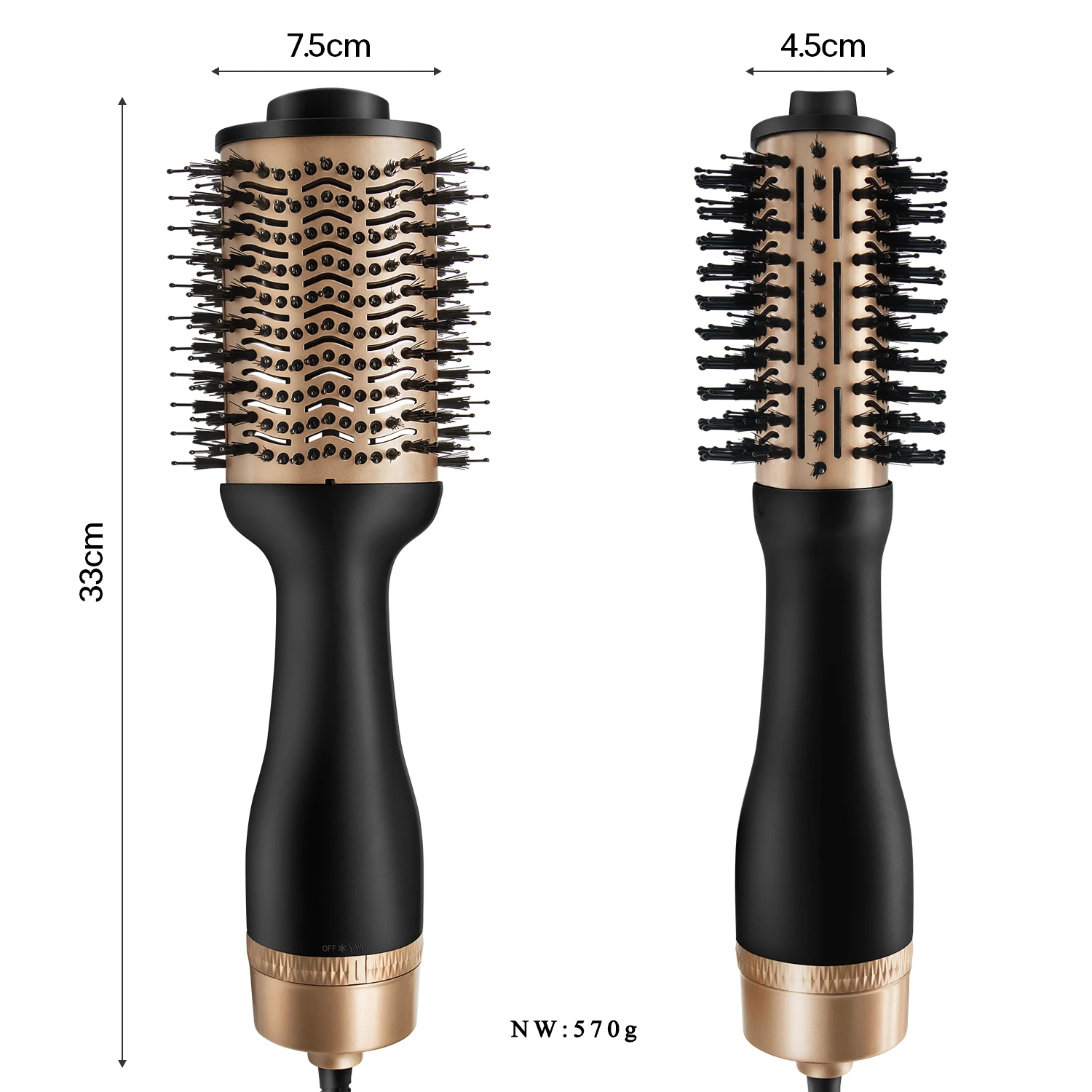 1200w Hot Air Blow Dryer Brush Professional 2 In 1 Straightener Comb Electric Blow Dryer Rotating Hair Brush Roller Styler