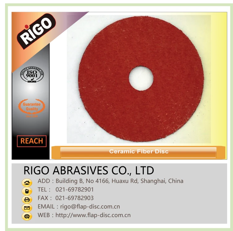 125*22 mm Ceramic Fiber Disc For Inox