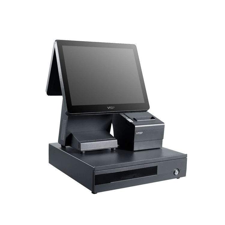 15 inch touchscreen electronic cash register for restaurant