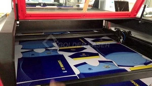 150 Watts CO2 Laser Cutting System for Custom Cycling Jerseys Sublimation Fabric