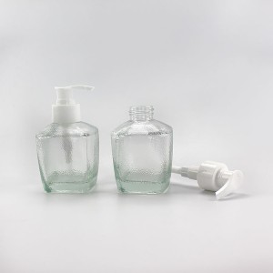 150ml Square Round Transparent Glass Hand Wash Sanitizer Bottle