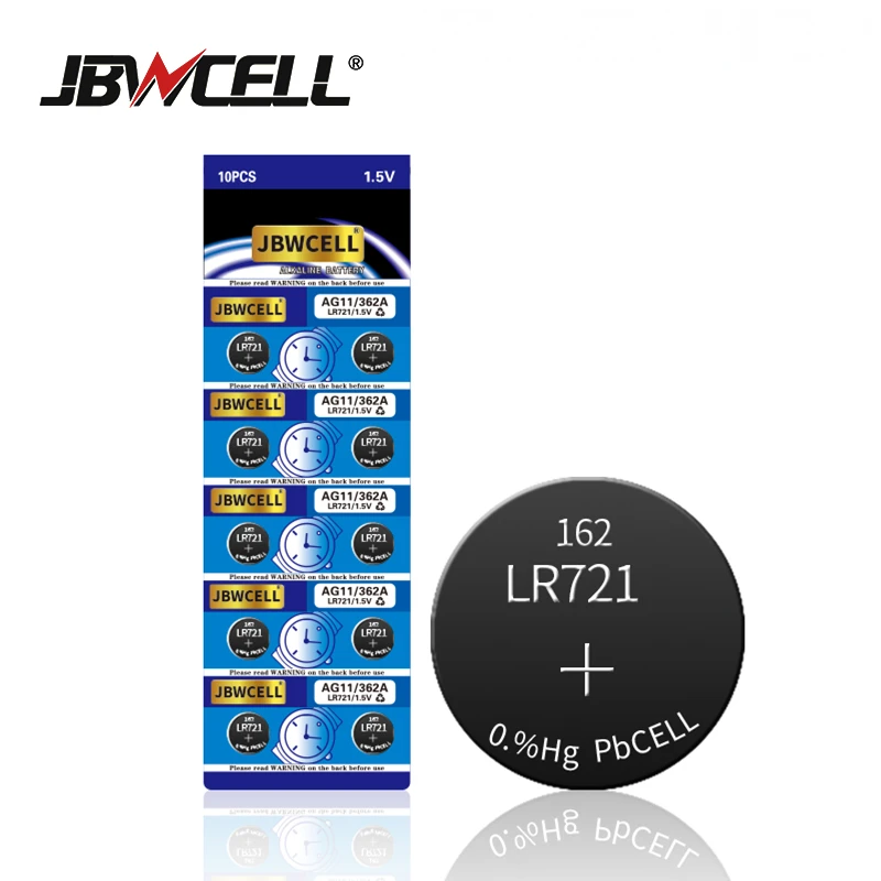 1.5v lr721 ag11 zinc manganese button cell battery