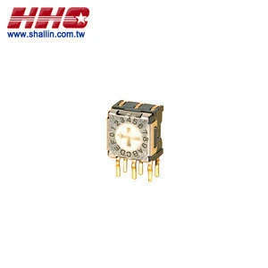 16 Positions 5V 100mA miniature size 7x7mm rotary DIP switch