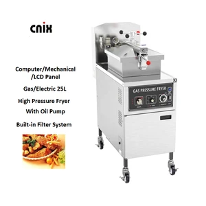16L 24L 25L CNIX  Electric Gas Pressure Fryer Potato Chips Chicken Fried Equipment Fast Food Fryer Home Use Cooker Machine