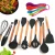 17 Pieces In 1 Set Heat Resistance Kitchen Accessories Wooden Handle Cooking Tools Silicone Spatula Kitchen Utensil Set