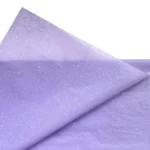 17gsm light purple lasersilver gemstones colored paper for decoration wrapping packaging high quality colored tissue paper