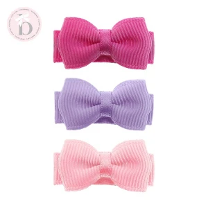 196 Colors In Stock Newborn Baby Tiny Bow Snap Hair Clip