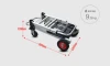 2 in 1 ph150  Logistics Portable Hand pull folding telescopic trolley Multifunctional aluminum Flatbed truck luggage hand cart