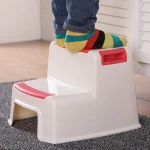 2 Step Stool for Kids (Gray 2 Pack) | Toddler Stool for Toilet Potty Training | Slip Resistant Soft Grip for Safety as Bathroom