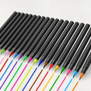 20 Colors Art Marker Watercolor Brush Pens for School Supplies Stationery Drawing Coloring Books Manga Calligraphy