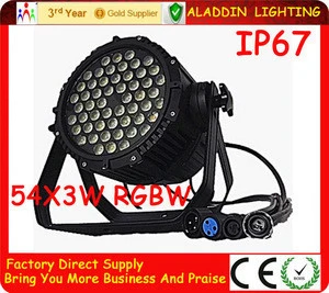 2014 hot-sale best quality factory price DMX512 IP67 led 54*3w outdoor waterproof stage par light /projection light/flood light