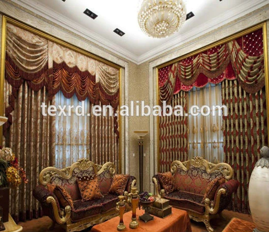 2014 Luxury Curtain Design With Fancy Valance