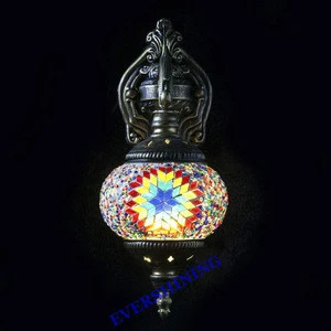 2015 NEW DESIGN GLASS MOSAIC CRAFT TURKISH WALL LAMPS YMA42601