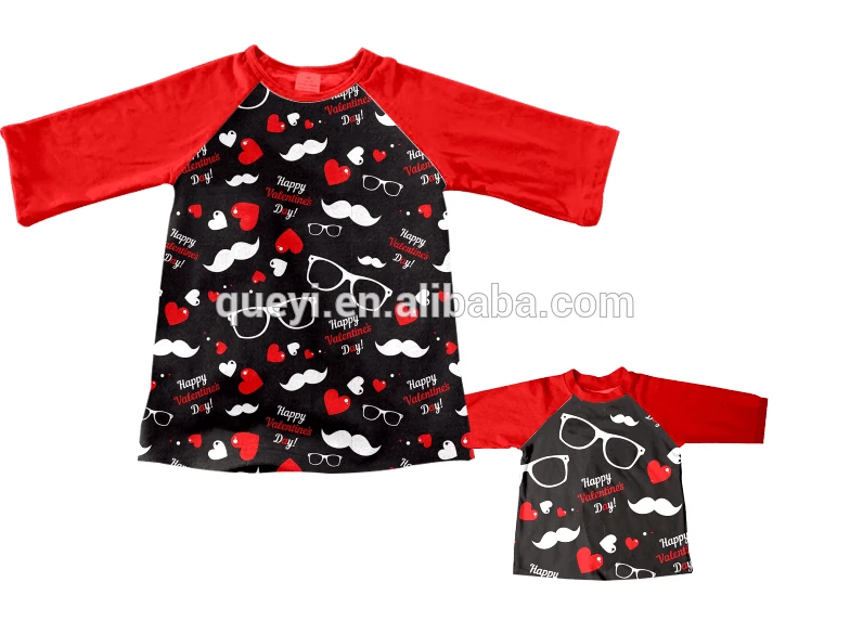 2017 High Quality Mother And Daughter /Son Clothes Mommy And Me Raglan Sets Trendy Family Matching Clothing