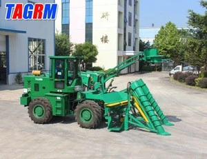 2018 hot sell product whole stalk small sugarcane harvester / sugarcane cutting machine with topper cutter
