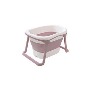 2018  New products  Plastic folding baby spa bathtub with seat and temperature silicone infant