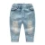 Import 2019 children wear new kids trousers boy  rippedjeans spring and autumn cotton baby jeans from China